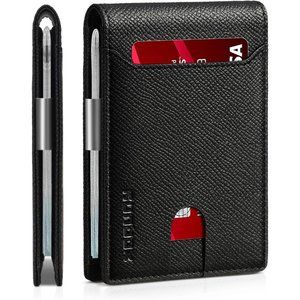 Men Credit Card Holder Thin Leather Wallet